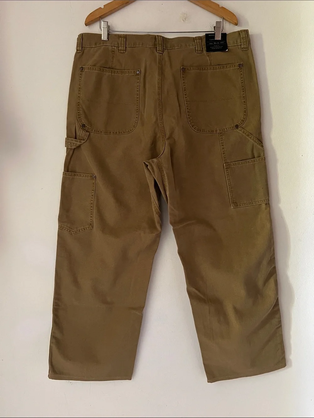 NWT Banana Republic Men's Workwear Utility Carpenter Pants Golden Beige Sz 38x32